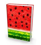 Book Sox Stretchable Book Cover: Jumbo Watermelon Print. Fits Most Hardcover Textbooks up to 9" x 11". Adhesive-Free, Nylon Fabric School Book Protector. Easy to Put On. Washable & Reusable Jacket.