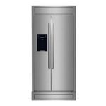 Forno Salerno 36" Built-in Stainless-Steel Refrigerator 20 cu. ft with Modern Decorative Grill