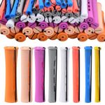 80 Pcs Hair Perm Rods, 8 Sizes Hair Curling Rollers, Cold Wave Rod With Rubber Band, Hair Rollers Kit for Girls Women Hairdressing Styling, Plastic Perming Rods Curlers, Perm Kit for Long Short Hair