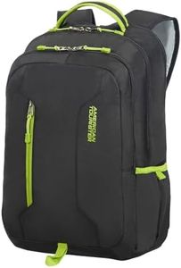 American Tourister Urban Groove Backpack, Black/Lime Green, 47 cm-27 L, Casual