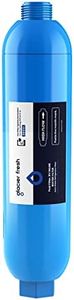 GLACIER FRESH RV Inline Water Filter with Flexible Hose Protector, Compatible with Camco 40043, 40013, 40041 KDF Filter, Reduces Bad Taste, Odors, Chlorine, Lead, Fluoride and More Sediment, 1 Pack