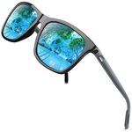 Polarized Al-Mg Alloy Ultra Light Sunglasses for Men Women with UV Protection for Driving Fishing Golf