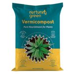 Nurturing Green® 5kg Vermicompost | Organic Fertilizer with NPK for Healthy Plant Growth | Chemical-Free | Boosts Soil Fertility & Microbial Activity | Perfect for Indoor, Home & Garden | Granule Form