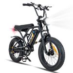 HITWAY E Bike Electric Bicycle for Adults 20 Inch 4.0 Fat Tire Ebikes, 48V 15Ah Mountain E-MTB Bicycle, 7 Gears for Commuting, up to 55-80km