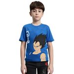 Kidsville Dragon Ball Z Printed Regular Fit Blue Cotton Boy's T-Shirt