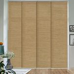 GoDear Design Adjustable Vertical Blinds, Sliding Door Blinds, Window Blinds & Shades, Closet Door, Room Divider, Extendable Track from W:116-218 cm x H:Up to 244cm, Trimmable Panel Curtains, Pecan