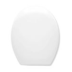 AQUALONA® Luxury Duroplast Toilet Seat – Incredibly Strong and Durable - Oval, Soft Close - Ceramic Appearance - Scratch Resistant - One Button Hinge Release for Quick Cleaning, Easy Install (White)