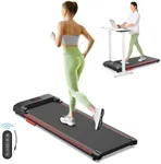 UREVO Under Desk Treadmill, Walking Pad 2 in 1 for Home/Office, Portable Walking Pad Treadmill with Remote Control, LED Display