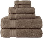 Classic Turkish Towels CTT - Luxury 6 Piece Towel Set, 100% Turkish Cotton, Quick Drying, Highly Absorbent & Comfy, Includes 2 Bath Towels, 2 Hand Towels & 2 Washcloths | (Deep Taupe)