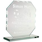 CRAZY TONY'S Engraved Football Coach Cut Glass Frame Personalised Thank You Gift