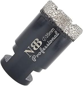NBB Scie cloche diamant brasé sous vide avec M14, pour le forage à sec ou humide de manière professionnelle sur porcelaine dure, céramique, carrelage, granit, pour meuleuse d'angle (Dia.35mm)