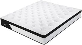 STARRY EUCALYPT Single Size Mattress 18cm Thick Duracoil Bonnell Spring, Euro Top Bed Mattress with High Density Memory Foam and Enhanced Edge Support in Medium Firmness, Topper Mattress Pad