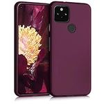 kwmobile Case Compatible with Google Pixel 5 Case - Soft Slim Protective TPU Silicone Cover - Bordeaux Violet