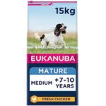 Eukanuba Complete Dry Dog Food for Mature Senior Medium Breeds with Fresh Chicken 15 kg