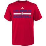 adidas Los Angeles Clippers Red Practice Youth T Shirt (Large)