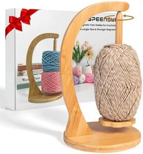 SPEENSUN Yarn Holder for Crocheting, Upgrade Larger Size & Magnetic Crochet Yarn Holder, Rotating Design Holds Most Yarns Up to 1.1 lbs, Crochet Gift for Knitting Lovers with Packaging Box