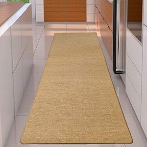 Nisorpa Sisal Runner Rug,300x80cm Large Sisal Runner Non Slip Woven Sisal Carpet Runner Rug Area Rug Kitchen Runner Mat for Living Room Bedroom Entrance Patio (Deep Brown)