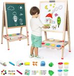 CHUCII Wooden Art Easel for Kids, D