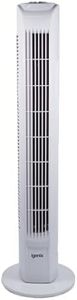 Igenix DF0035T Oscillating Tower Fan with 7.5 Hour Timer and Remote Control, 3 Speed Settings High, Medium & Low, Quiet Operation, Plastic, 45 W, White
