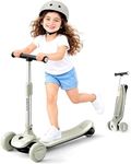 BEIESTATE 3 Wheel Scooter for Kids 3-18,4 Adjustable Heights, Innovative Lean-to-Steer Lock Switch for Balance, No Assembly, Foldable, 3 LED Wheels, 200+ lb Load for Family Bonding,Premium Engineering
