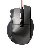 ELECOM Gaming Mouse [DUX] Wired 14 Button 3500dpi, Supports Hardware Macro [Black] M-DUX50BK (Japan Import)