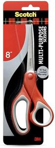 Scotch Multi Purpose Scissors, 1428, 8 inches (20.3cm), Red/Grey