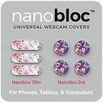 Eyebloc Nanobloc Universal Webcam Covers - Privacy Protection Accessory, No Residue Application - Dots and Bars, 7 Pieces - Floral