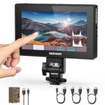NEEWER 5.5" Camera Field Monitor, 2000nit HD 1920x1080 IPS Touch Screen, 4K HDMI Loop in/Out with 3D LUT Peak Focus DSLR Video Assist HDR Waveform, 5200mAh F750 Battery, DC7-24V/Type C 5V In, F500 PRO