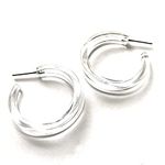 Leetie Lovendale Lola Hoop Earrings, Hypoallergenic Hoop Earrings for Women, Made With Surgical Steel & Lucite, Lightweight & Comfortable, Hand-Made In The USA, 1.25” Diameter, Plastic, metal