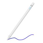 Luntak Active Stylus Pens for Touch Screens Digital Stylist Pen for iPad/Pro/Mini/Air/Android/iOS/Phone 1.5 mm Fine Point Smart Drawing Tablet Stylus Pen Recharging Pencil (White)