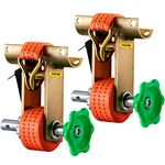 VEVOR Rack Ratchet Strap, 2" OD Round Pipe Steel Ladder Ratchets, 9' Length 1000 LBS Load Capacity Tube Mount, Tie Down Straps for Pipe Mounting Frame, Compatible with Most Racks, 2 Pack