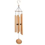 Himalayan Melody Wind Chime Aureole Tuned Aluminum Rose Gold 42 inches 6 Long Pipes Ideal Decoration Home, Balcony, Office and Garden Decor