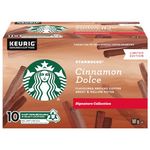 Starbucks Signature Collection Cinnamon Dolce Flavoured Ground Coffee K-Cup Pods, 10 Count Box, 101 gram