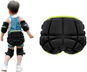 BODLYL Protective Butt Pad, Children Extreme Sports Hip Pad Butt Pads for Skating Roller Hockey Pants Kids Skate Pads Impact Shorts (Black) (Children Under 12 Years Old)