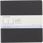 Moleskine Art Sketch Album, Hard Cover, Square (7.5" x 7.5") Plain/Blank, Black, 88 Pages