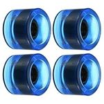 PATIKIL 70mm 78A Longboard Wheel Soft, 4 Pack Cruiser Wheels Street Wheels for Skateboards Skateboard Wheel Replacement PU, Clear Blue