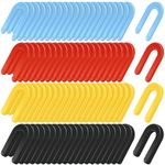 400PCS Plastic Shims, Horseshoe Shims, U Shaped Tile Spacers, Structural Plastic Shims for Leveling, Blue 1/16”, Red 1/8”, Yellow 3/16”, Black 1/4”
