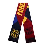 Icon Sports Spanish Primera Liga Barcelona Unisex Facet Reversible Team Scarf, Navy, One Size