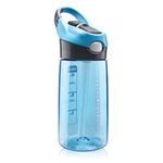 mountop Kids Water Bottle with Straw Lid and Handle, Easy Use for Girls and Boys, BPA-Free Blue