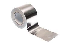 Gocableties Aluminium Foil Tape, 100mm (4") x 50m, Adhesive Insulation Tape for Insulating, HVAC Repair, Sealing Ducts, and Pipework, 1 Roll