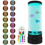 ALEENFOON Lava Lamp Aquarium Bubble Lamp with Remote Control, Mood Light with 16 Colour Changing Lamp & 4 Colour Modes, Lamps for Home Office Living Room Decor Men Women Kids Gifts