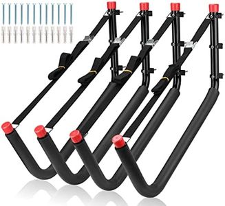 4 Pack Kayaks Storage Racks, 52cm/20.5Inch Heavy Duty Canoe Hangers, Naikozmo Wall Mount Hooks for Stand Up Paddle Boards, Surfboards, SUP, Ski, Snow Board