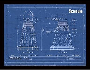 iPosters Doctor Who (Dalek Blueprint) -Stampa con Cornice, 30 x 40 cm, Multicolore, 16 x 12 Inches