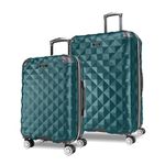 Kenneth Cole Reaction Diamond Tower Luggage Collection Lightweight Hardside Expandable 8-Wheel, Deep Teal, 2-Piece Set (20" & 28"), Kenneth Cole Reaction Diamond Tower Luggage Collection Lightweight