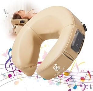 Master Massage Music Crescent Round High Fidelity Sound Face Cradle Cushion- Bluetooth Massage Pillow-Music Headrest Cushion Pad Musical Neck Support(Cream)