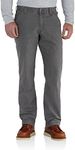 Carhartt mens Rugged Flex Relaxed Fit Canvas Work Pants, Gravel, 34W x 30L US