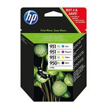 HP 950XL (Black)/951XL (Cyan/Magenta/Yellow) Pack of 4 Genuine Ink Cartridges 950XL (Black)/951XL (Cyan/Magenta/Yellow) Pack of 4 Genuine Ink Cartridges, Black, Cyan, Magenta, Yellow,