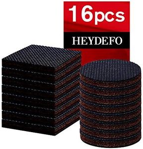 HEYDEFOAU Rubber Furniture Pad 8Pcs7.5CM, Self Adhesive Square Felt Pads Black Felt Furniture 6mm Thick, Non Slip Anti Scratch for Chair Legs Get Protect Hardwood Floors (（8+8） pcs)