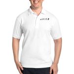 CafePress Evolution of Ballroom Dancing Golf Shirt Men's Golf Polo Shirt Pique Knit White