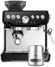Sage - The Barista Express - Bean to Cup Coffee Machine with Grinder and Manual Milk Frother - 16 Grind Settings, 15 Bar Pump, PID Temp Control - With Temperature Control Jug, Black Truffle